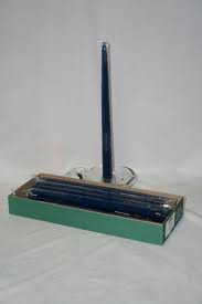 CANDLES 12" TAPER NAVY 12/BOX 